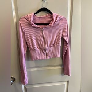 Blue Blush Pink Zip Up